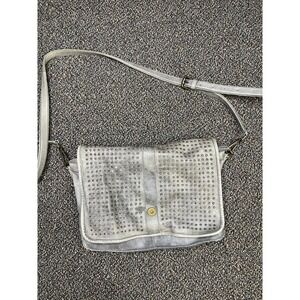 Platania Italy ‎ Leather Studded Crossbody Shoulder Bag Tote Boho